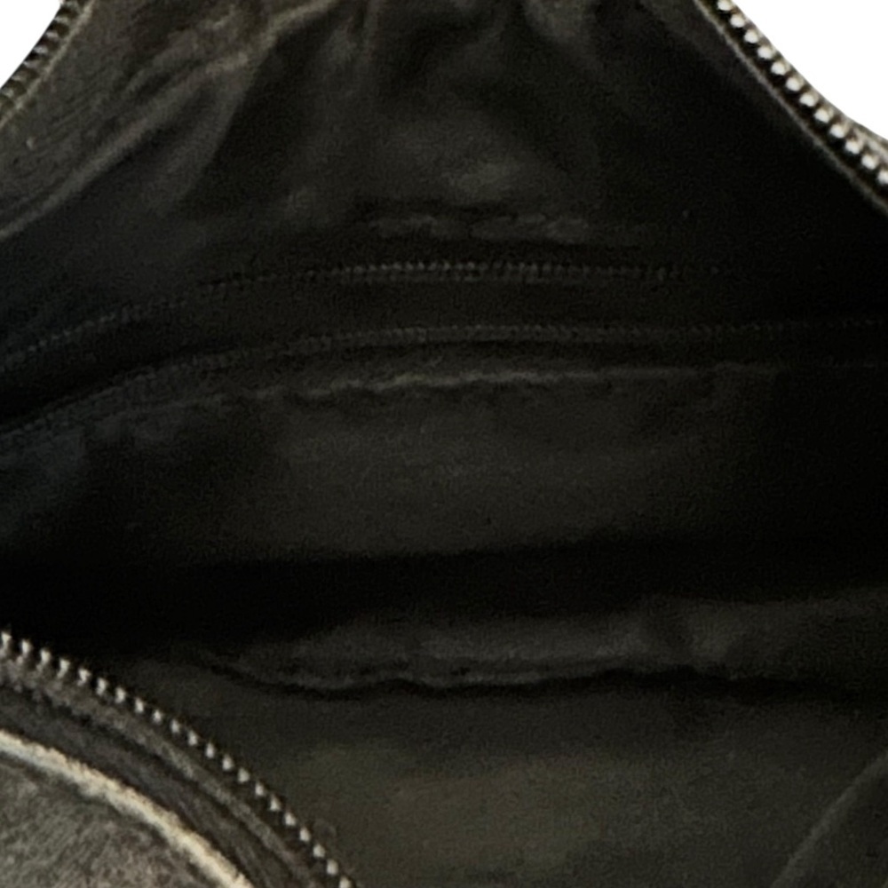 Vintage Y2K Black Grommet Lace Up Purse Shoulder Bag - Picture 9 of 11